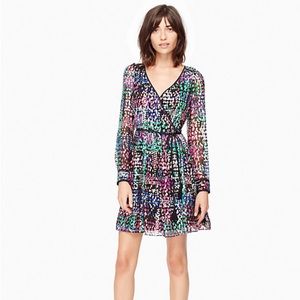 Kate Spade Metallic Multi Dot Mini Dress NWOT